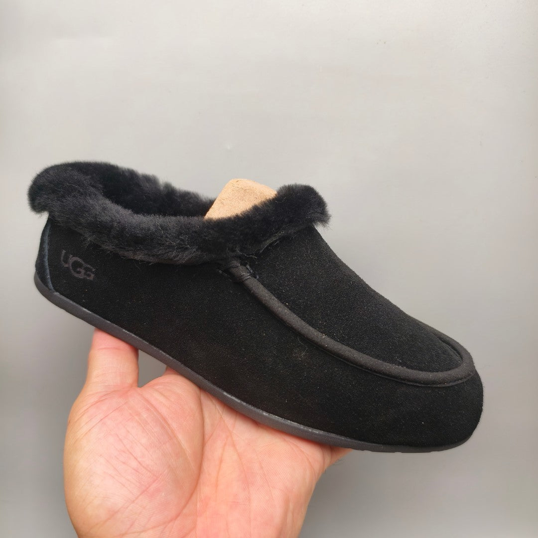 1391 Casual Slip-On House Shoes — Black (In Stock)
