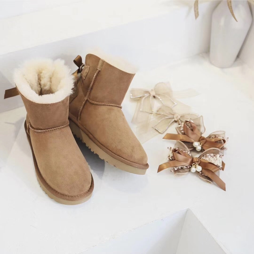 6503 New 3-in-1 Snow Boots — Chestnut Brown
