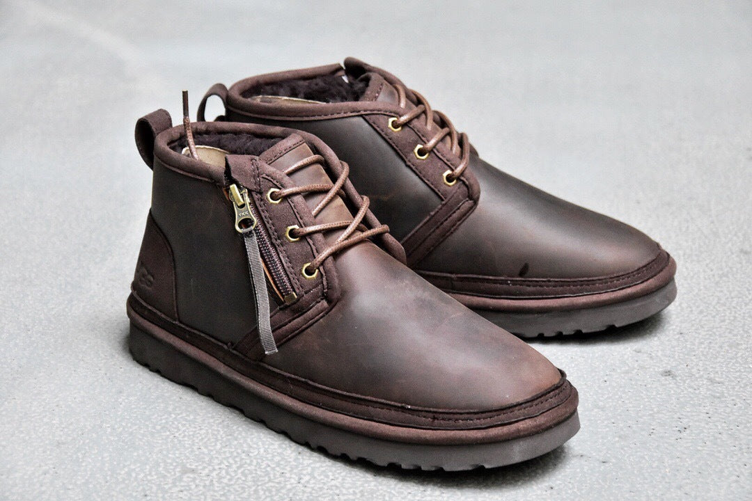 3883 Crazy Horse Leather Zip Men's Shoes