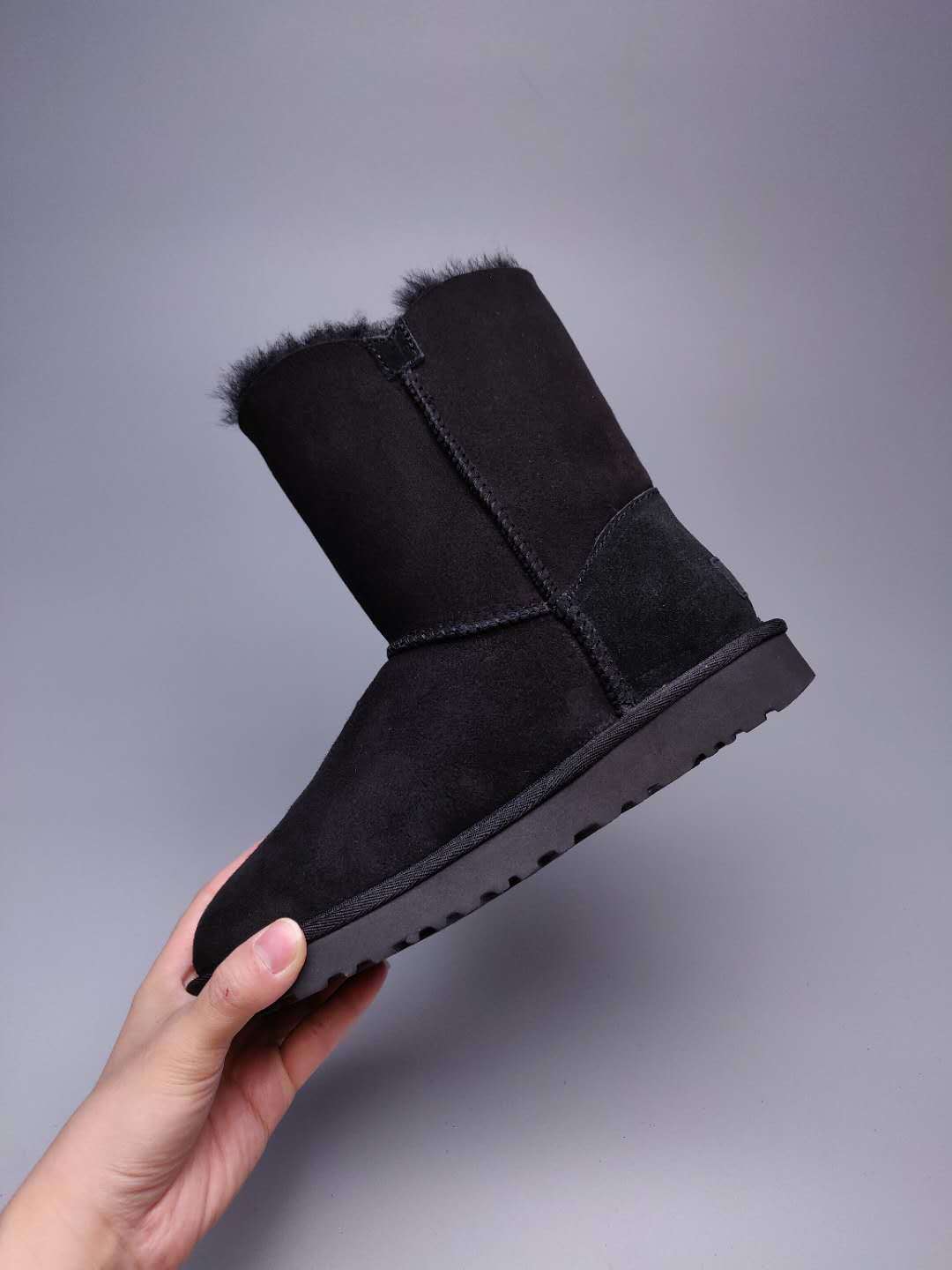 2480 Side Zipper Mid-Calf Boots — Black (In Stock)
