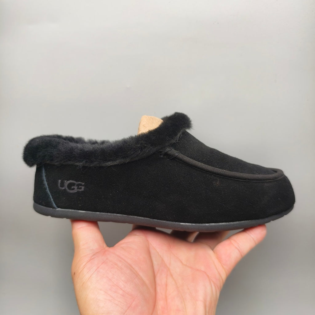 1391 Casual Slip-On House Shoes — Black (In Stock)