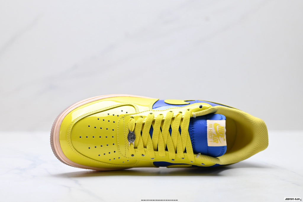 Nike Air Force 1 Low Yellow Royal Blue Unisex Sneakers Style 19