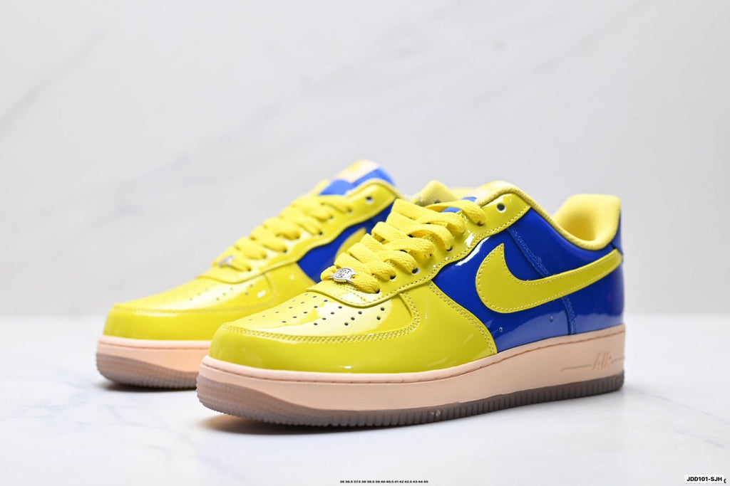 Nike Air Force 1 Low Yellow Royal Blue Unisex Sneakers Style 19