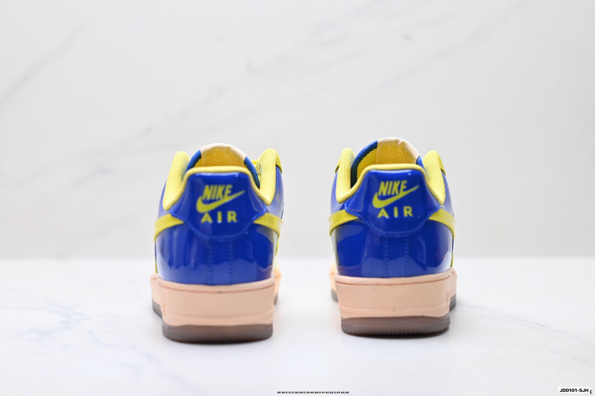 Nike Air Force 1 Low Yellow Royal Blue Unisex Sneakers Style 19