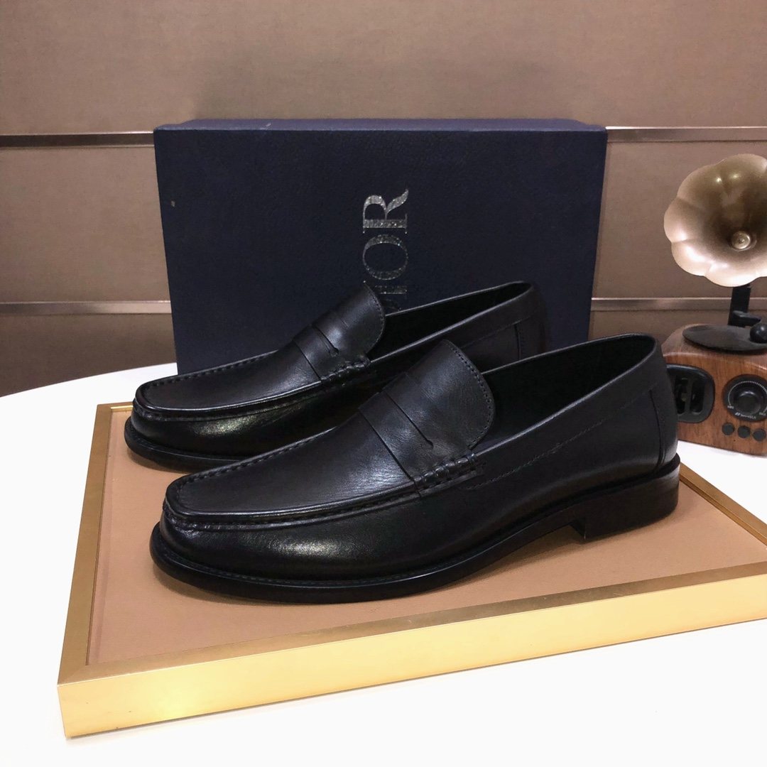 Dior Black Penny Loafers