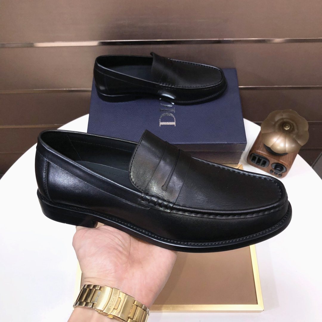 Dior Black Penny Loafers