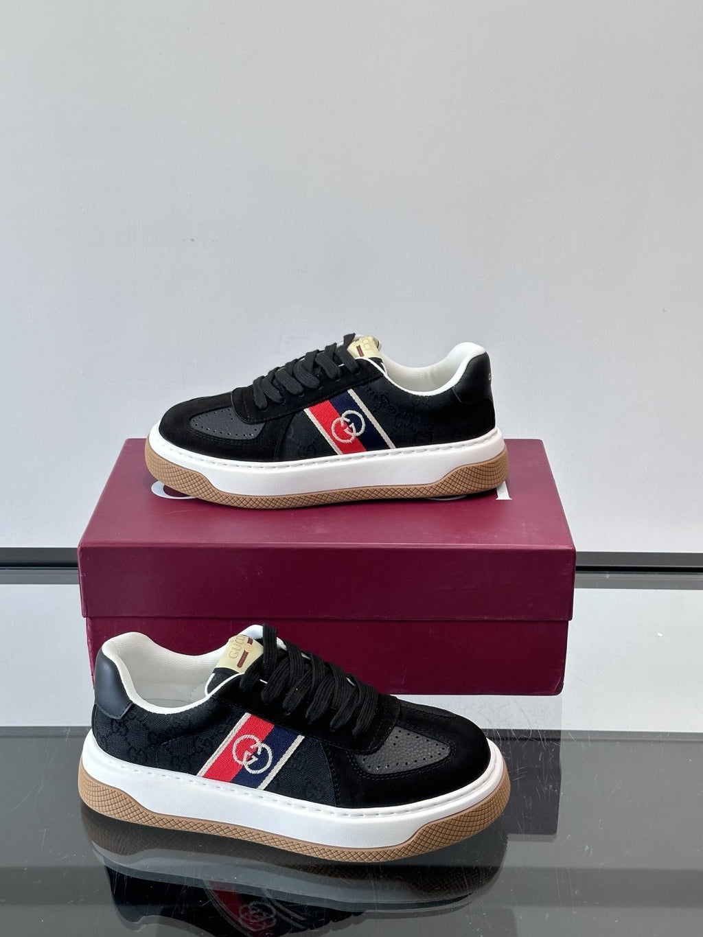 Gucci Black Stripe Sneakers