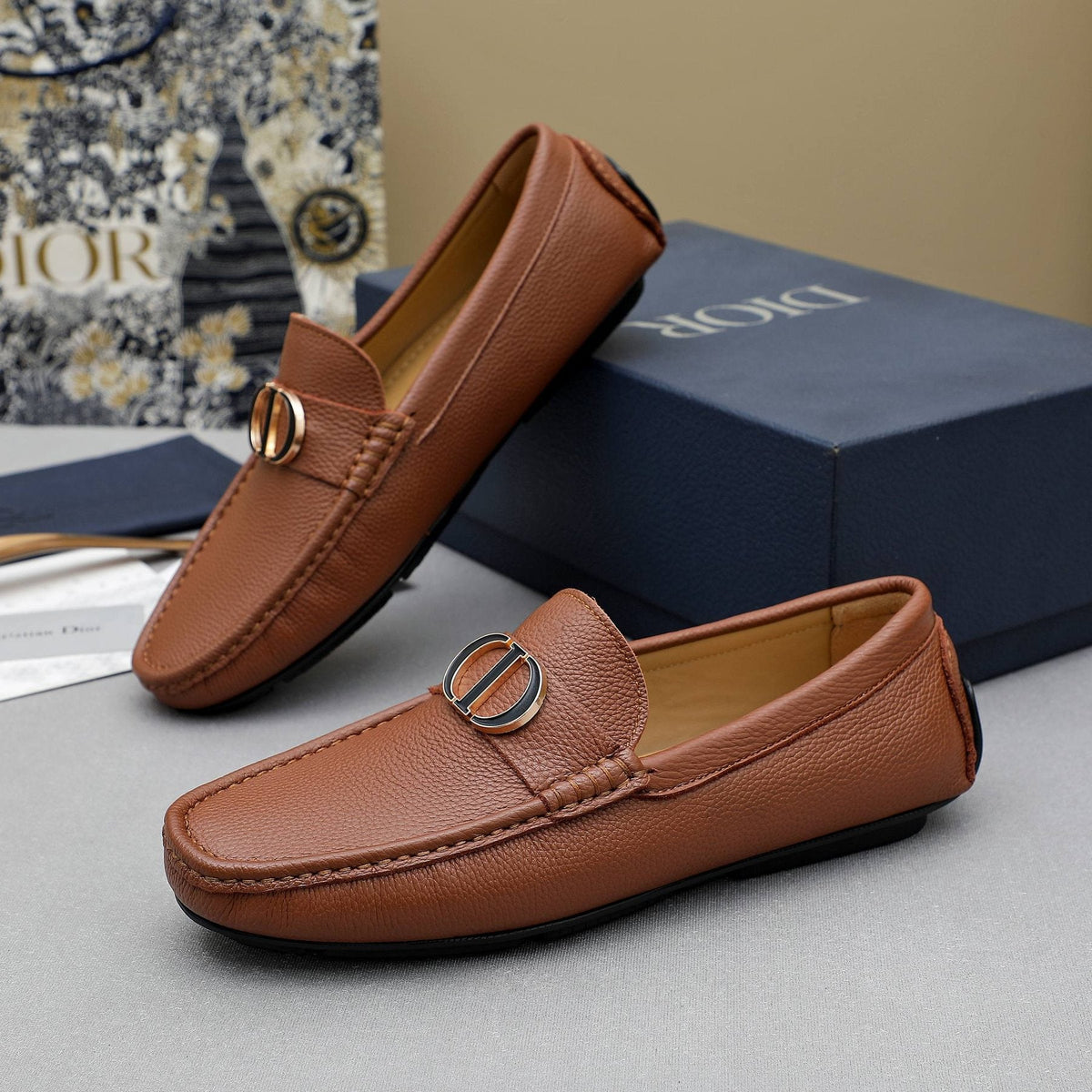 Dior CD Hardware Slip-On Loafers