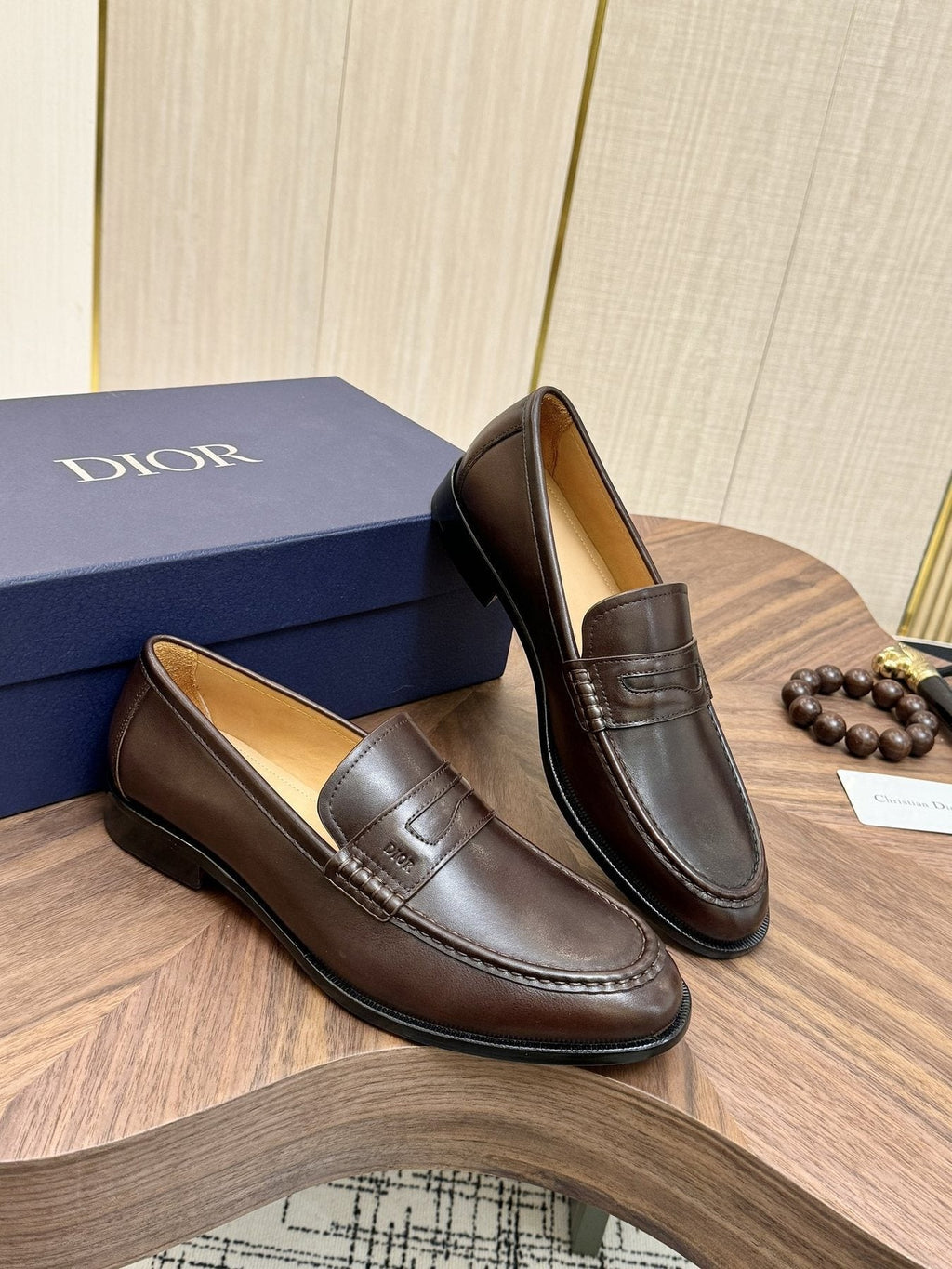Dior Leather Penny Loafers