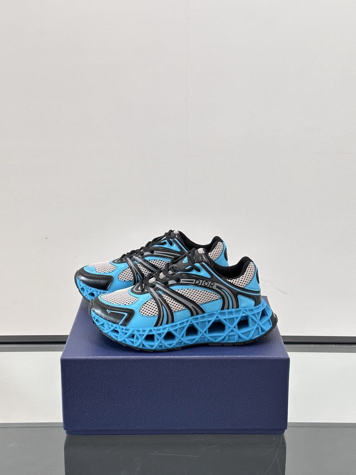 Dior B35 Black Turquoise Sneakers