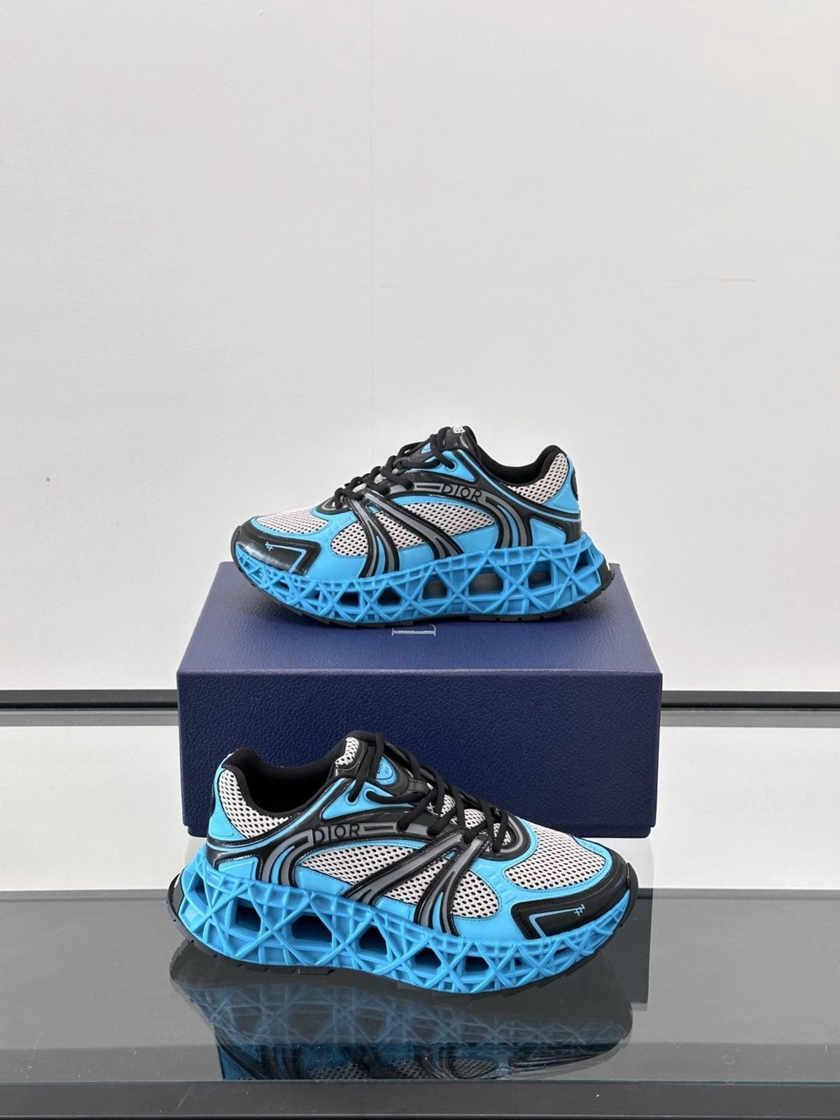 Dior B35 Black Turquoise Sneakers