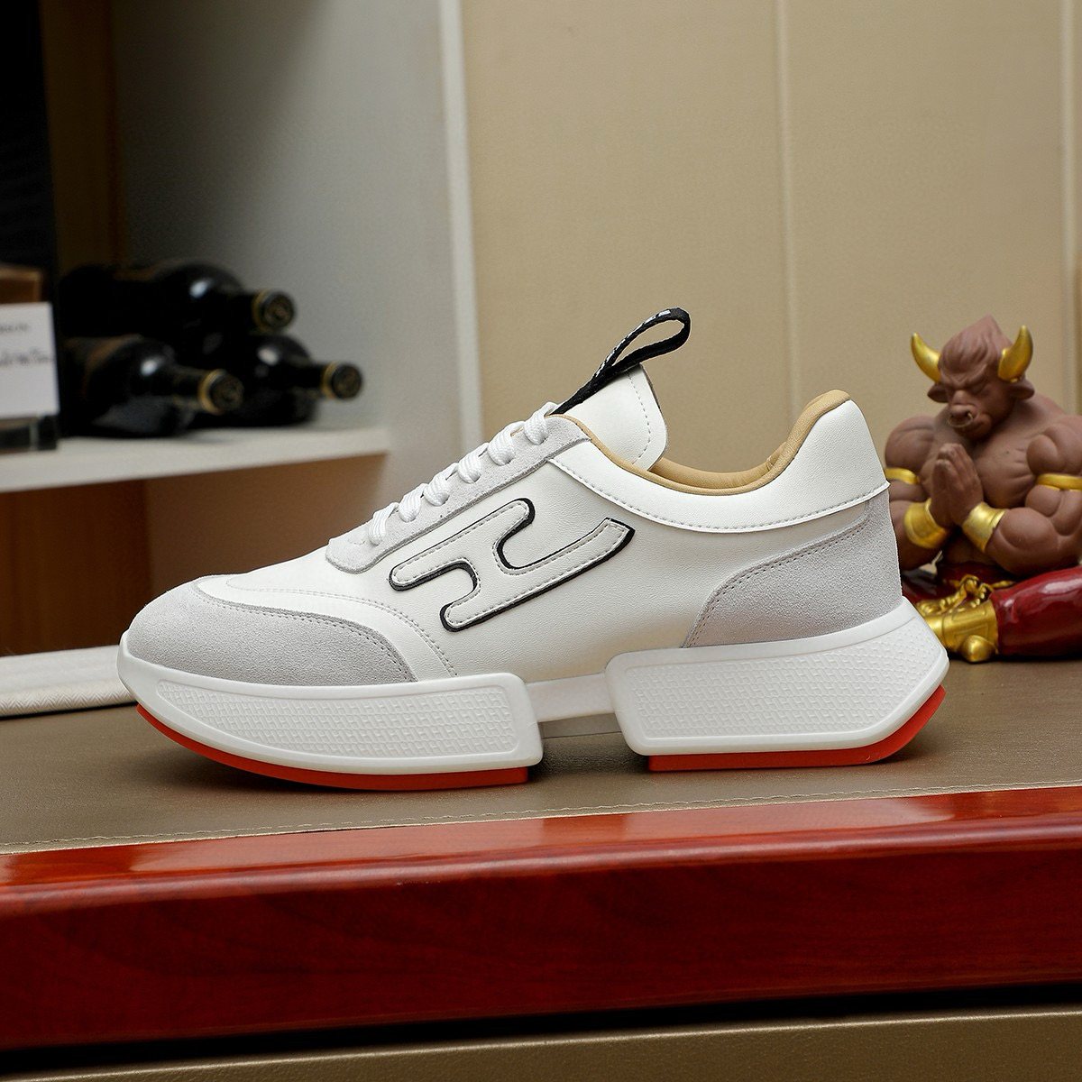 Hermès Men's Color-Block Low-Top Sneakers - Padded Collar