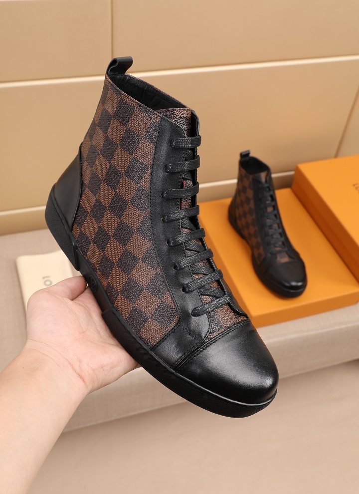 Louis Vuitton Checkerboard High-Top Boots
