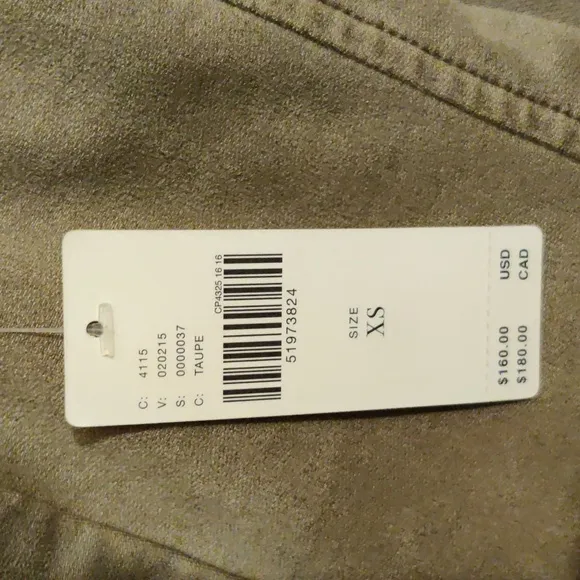 Anthropologie Marrakech Ashley Suede French Terry Jacket NWT XD