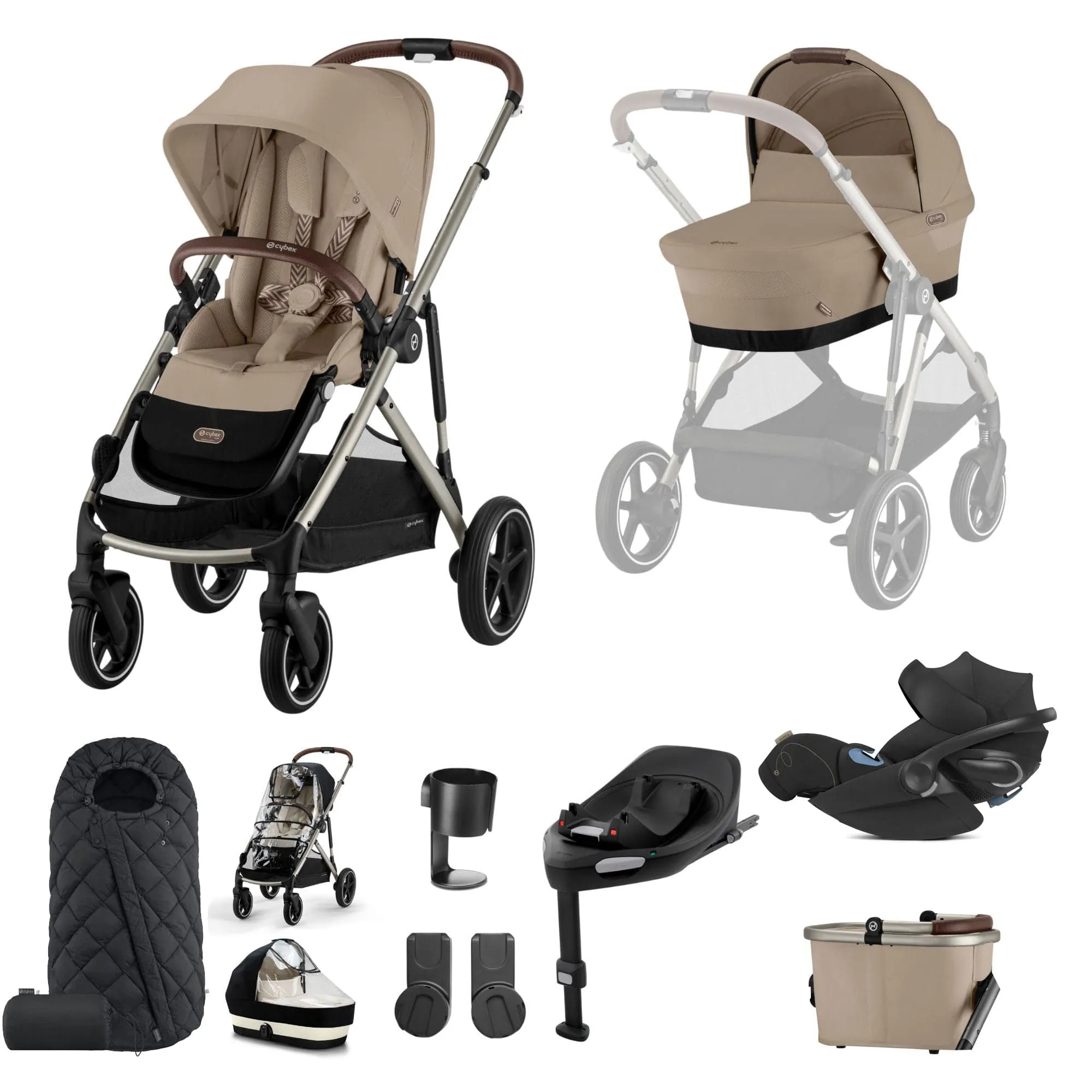Cybex Gazelle S Luxury Bundle - Taupe/Almond Beige