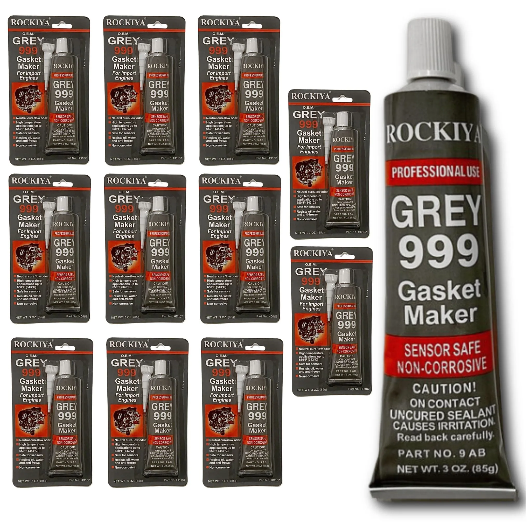 (Pack of 12) Grey Gasket 999 Maker 85g for import engines