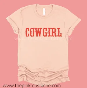 Soft Style Cow Girl Shirt/ Toddler, Youth, and Adult Sizes - Country Music Western Vibes Tee / Bella Canvas
