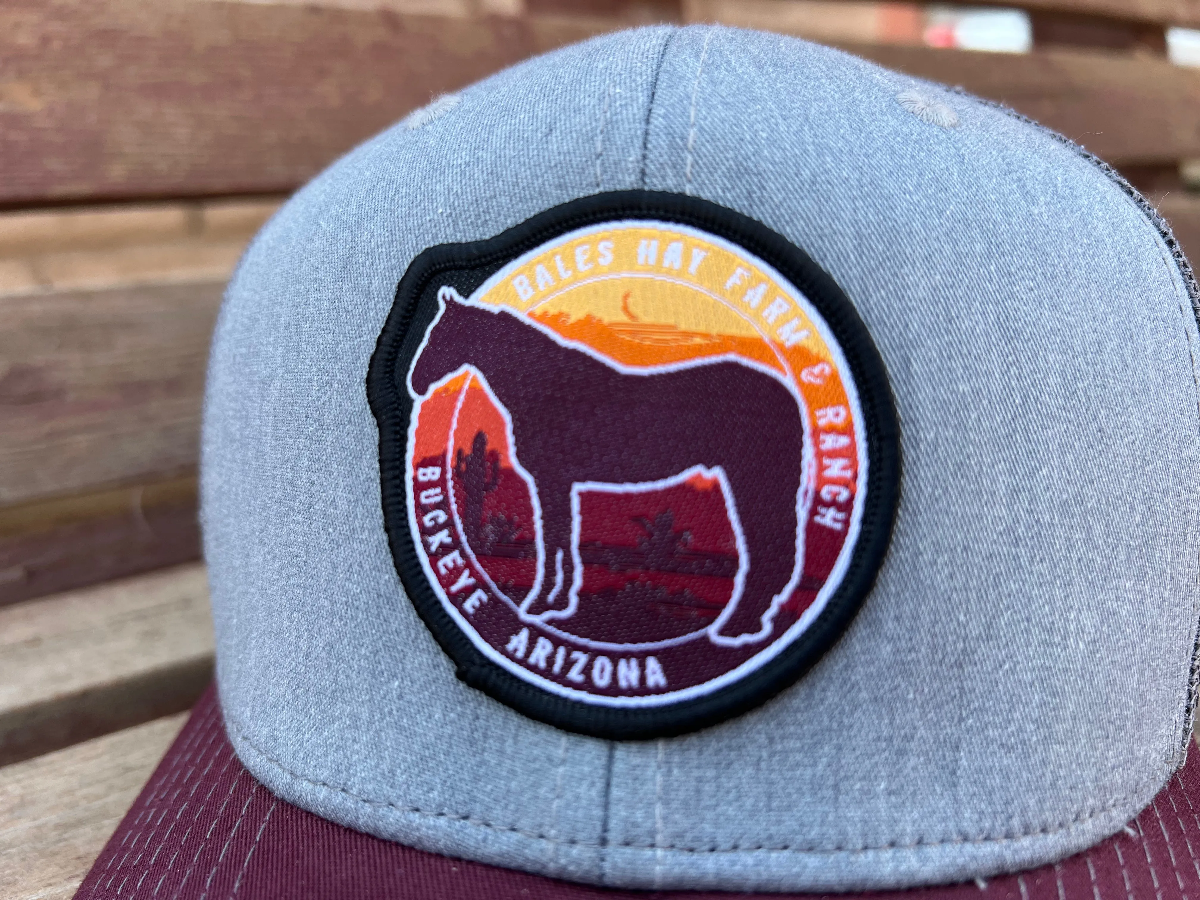 Sunset Horse Woven Patch Curve Bill