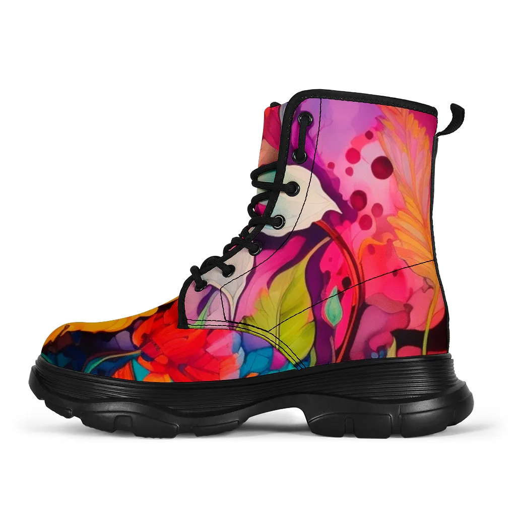 Wild Flowers Chunky Boots